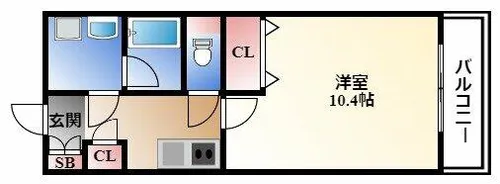 ディアレイシャス大須観音【4階】の間取り