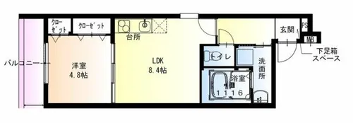 フジパレス弥刀駅北Ⅰ番館【2階】の間取り