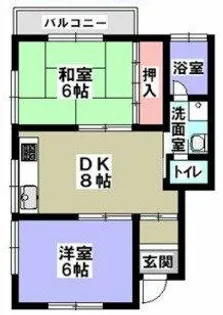 八木ハイツ【1階】の間取り