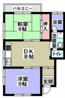 八木ハイツ【2階】の間取り