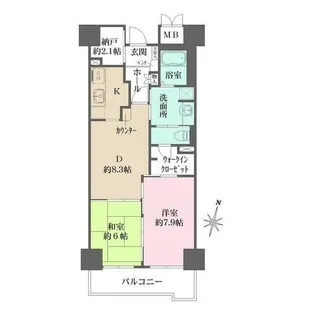 RICイーストコート11番街【1809号室】の間取り