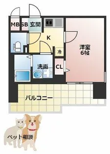 エスリードレジデンス梅田グランゲート【8階】の間取り