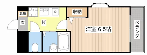 ランプハウス八日市【101号室】の間取り