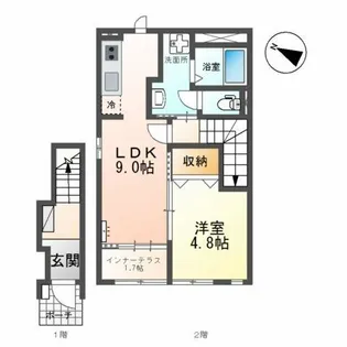 コンテ吉川【2階】の間取り