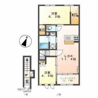 エスベランサⅤ【2階】の間取り