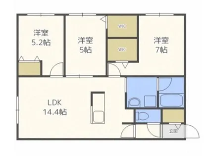 ブランシャールALAIN発寒南【1階】の間取り