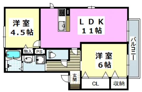 エスポワール【1階】の間取り
