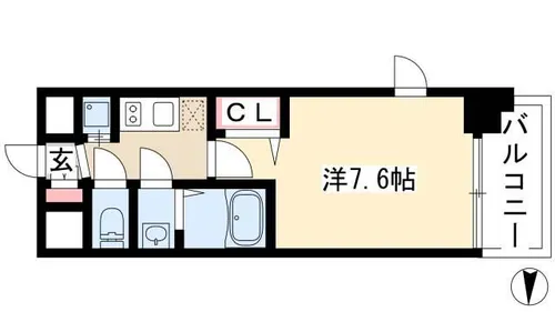 プレサンス久屋大通公園エアリー【10階】の間取り