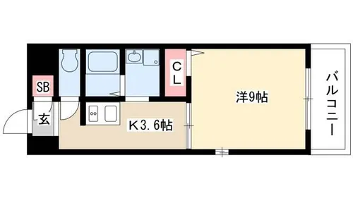 クレアール古城Ⅱ【103号室】の間取り