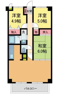 ゼフィール宝塚【203号室】の間取り