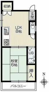 サンエイジ芥川【4階】の間取り