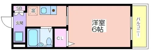 リバ-サイド千里【1階】の間取り