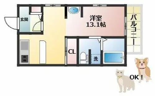 クロスレジデンシア【3階】の間取り