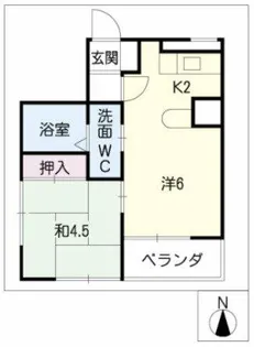 東マンション Ⅱ【2階】の間取り