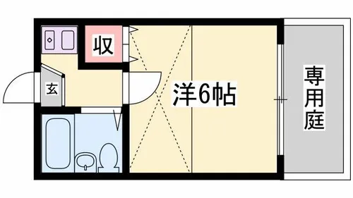 ハウスランド網干【1階】の間取り