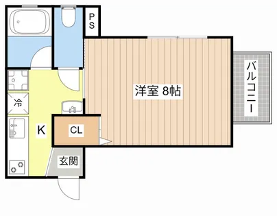 コーポ・タンドウル【102号室】の間取り