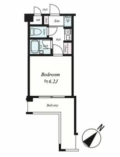 ピュアドームグラース天神【6階】の間取り