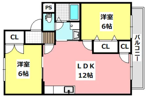 エレガンツァカーサ【203号室】の間取り