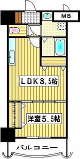 ロイヤル天神東【5階】の間取り