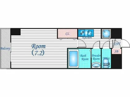 ドミール谷町【9階】の間取り