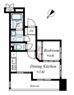 レジデンシャルヒルズリバープレイス【6階】の間取り