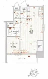 ウインステージ箱崎【4階】の間取り