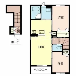 加西市北条町(カーサグラス オエステB)【2階】の間取り