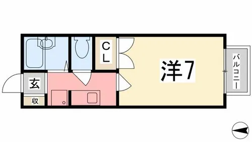 アーバンハイツ【206号室】の間取り