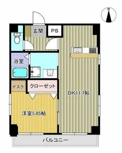 ポプリ六甲【101号室】の間取り