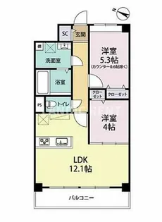 エルグランド博多【7階】の間取り