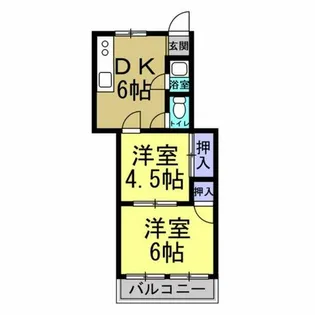 みよしやビル【403号室】の間取り