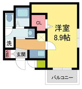 DANAE COURT中山寺【206号室】の間取り