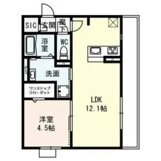 ヴィレッタ勝山南【1階】の間取り