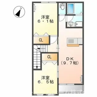 イーストヒルズウメハ【205号室】の間取り