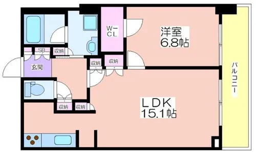 ローレルスクエア大阪ベイタワー【202号室】の間取り