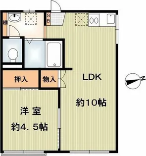 AUTUMN FIELD【102号室】の間取り