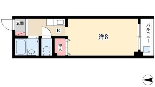シティピア伝馬町【601号室】の間取り