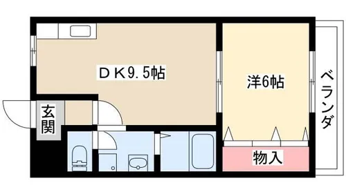 ハイツIMOTO【105号室】の間取り