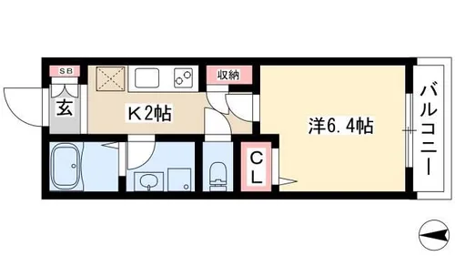 willDo太閤通【0703号室】の間取り