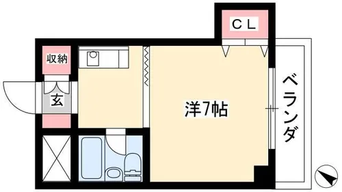 明治第10ビル【510号室】の間取り