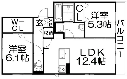 Grand l le グランイル【2階】の間取り