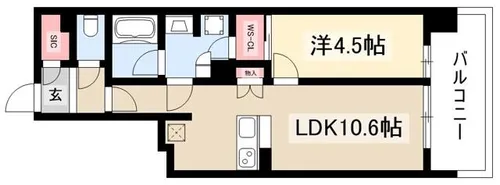 オープンレジデンシア名駅南グランアート【706号室】の間取り