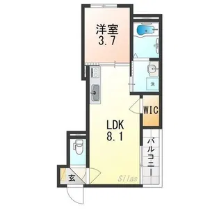 yumaison west【1階】の間取り