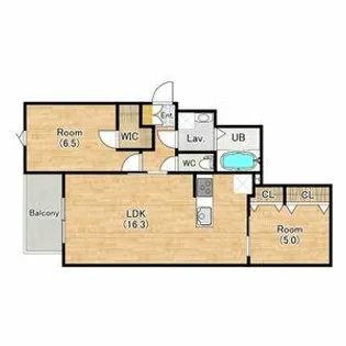 ブルームひまわり【1階】の間取り