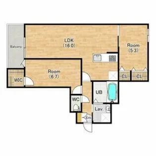 ブルームひまわり【1階】の間取り