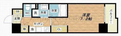 セレニテ心斎橋グランデ【10階】の間取り