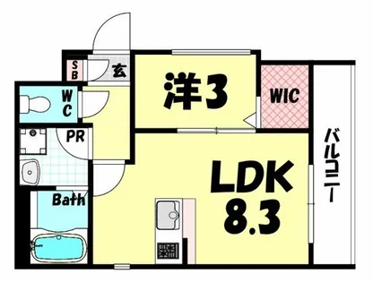 エハコ日暮通【2階】の間取り