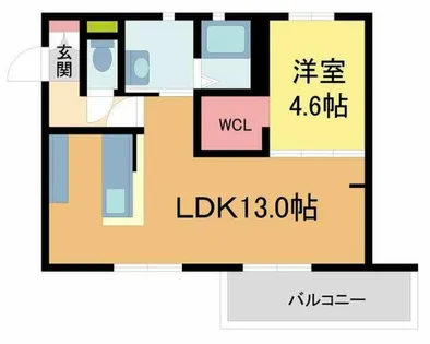 ドミール大森A・B・C【B102号室】の間取り