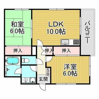 サクシード甲子園【3階】の間取り