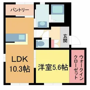 ハイツ谷口II【102号室】の間取り